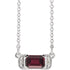 14k-white-natural-mozambique-garnet-&-.02-ctw-natural-diamond-bar-16"-necklace