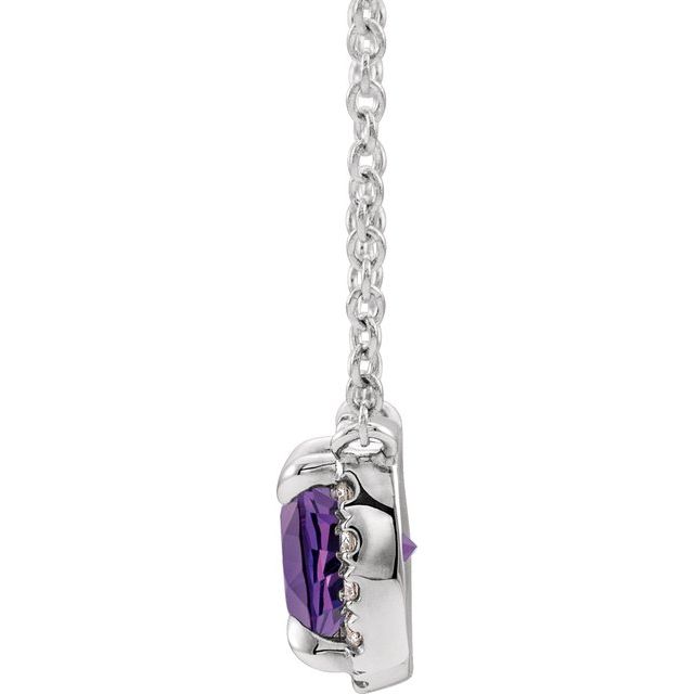 14k-white-natural-amethyst-&-.05-ctw-natural-diamond-16"-necklace