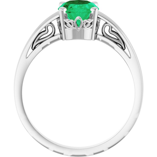 14k-white-lab-grown-emerald-ring