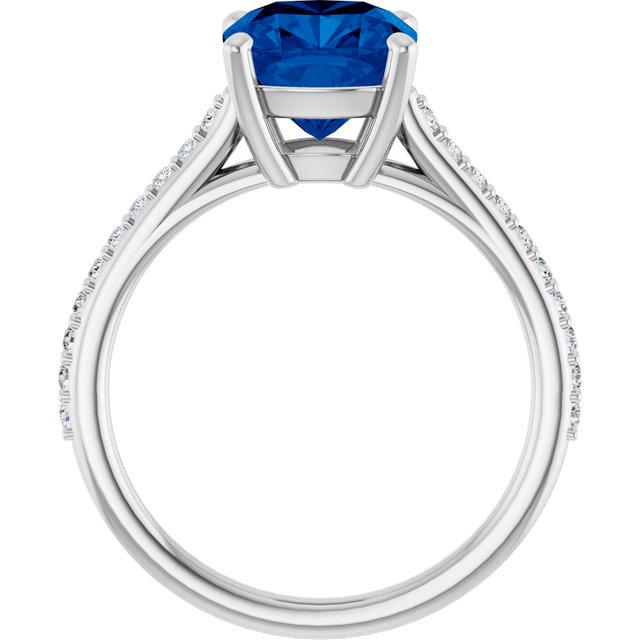 14k-white-lab-grown-blue-sapphire-&-1/5-ctw-natural-diamond-ring