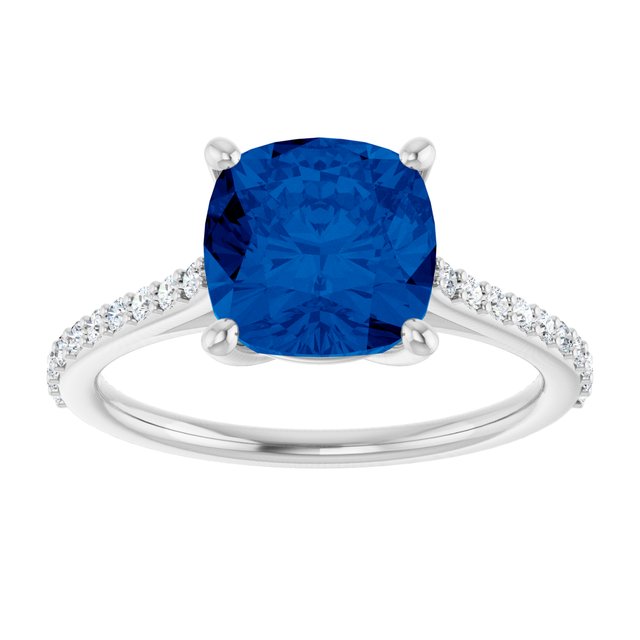 14k-white-lab-grown-blue-sapphire-&-1/5-ctw-natural-diamond-ring