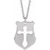 14k-white---pierced-cross-shield-20"-necklace