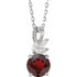 14k-white-natural-mozambique-garnet-&-1/10-ctw-natural-diamond-16-18"-necklace
