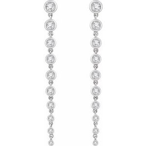 1 3/4 ct Lab-Grown Diamond Graduated Earrings