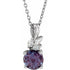 14k-white-lab-grown-alexandrite-&-1/10-ctw-natural-diamond-16-18"-necklace