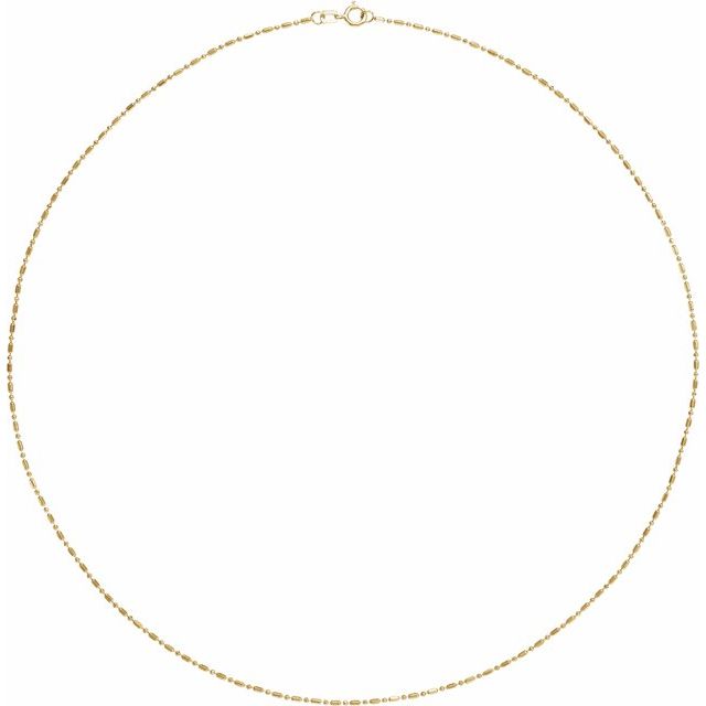14k-yellow--hollow-diamond-cut-bead-16"-chain