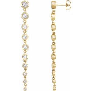 1 3/4 ct Lab-Grown Diamond Graduated Earrings