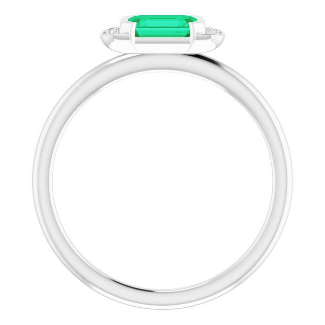 14k-white-natural-emerald-&-.02-ctw-natural-diamond-stackable-ring