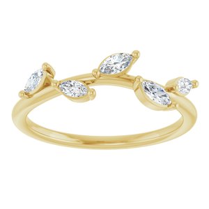 1/4 ct Diamond Leaf Ring