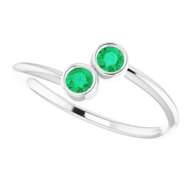 14k-white-lab-grown-emerald-two-stone-ring