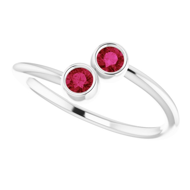 14k-white-natural-ruby-two-stone-ring