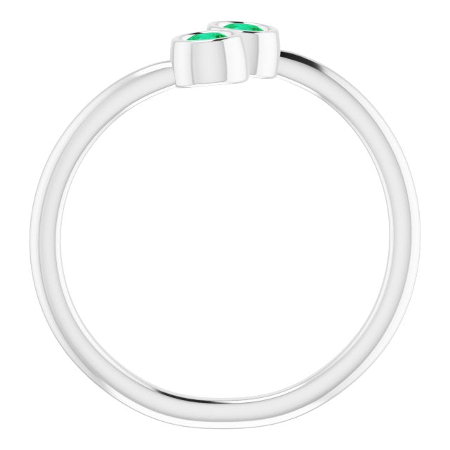 14k-white-lab-grown-emerald-two-stone-ring