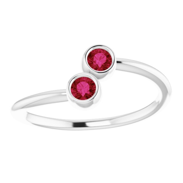 14k-white-natural-ruby-two-stone-ring