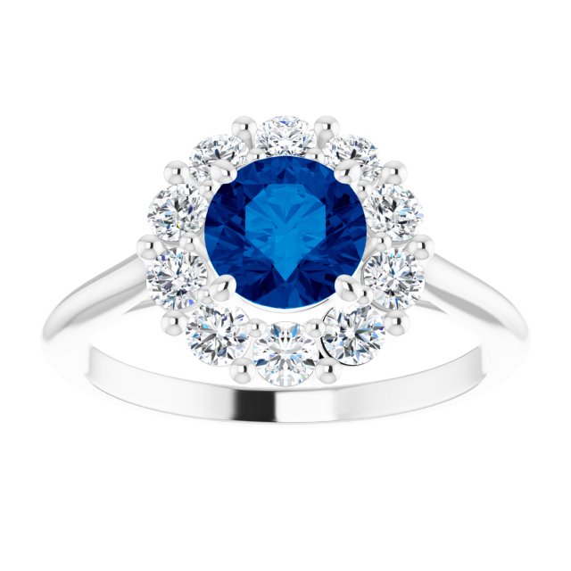 14k-white-lab-grown-blue-sapphire-&-1/2-ctw-natural-diamond-ring