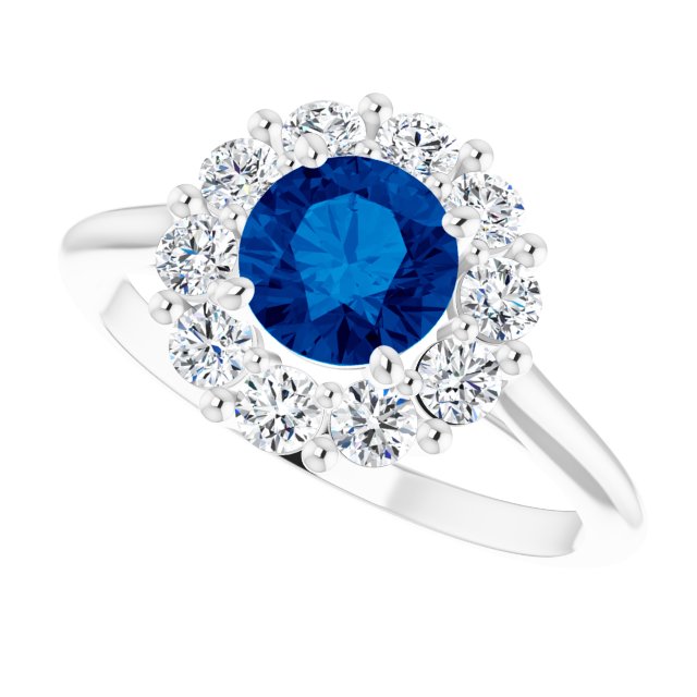 14k-white-lab-grown-blue-sapphire-&-1/2-ctw-natural-diamond-ring
