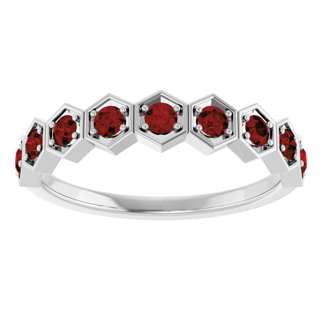 14k-white-natural-mozambique-garnet-stackable-ring