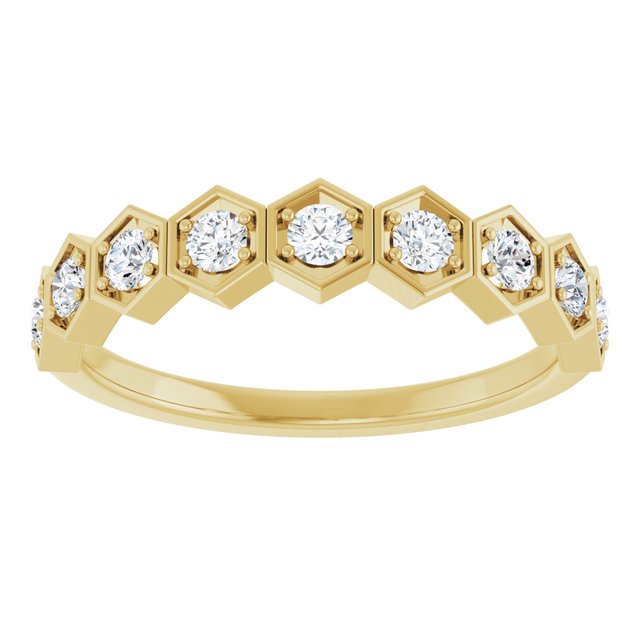14k-yellow-3/8-ctw-lab-grown-diamond-stackable-ring
