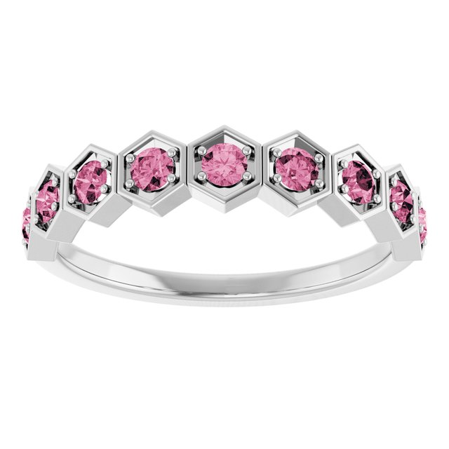 14k-white-natural-pink-tourmaline-stackable-ring