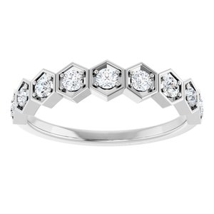 1/3 ct Diamond Stackable Geometric Ring