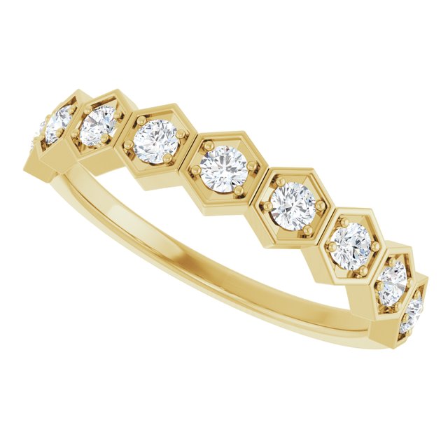 14k-yellow-3/8-ctw-lab-grown-diamond-stackable-ring