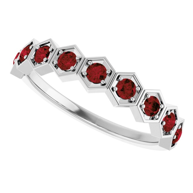 14k-white-natural-mozambique-garnet-stackable-ring