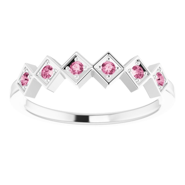 14k-white-natural-pink-tourmaline-stackable-ring