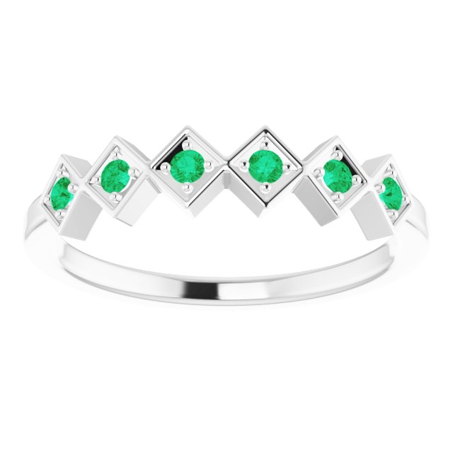 14k-white-lab-grown-emerald-stackable-ring