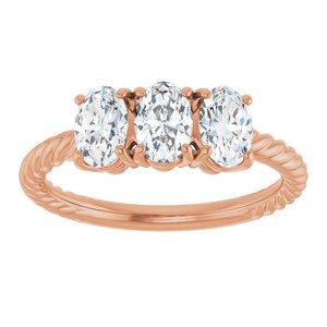 1 1/5 ct Lab-Grown Diamond Family Rope Ring
