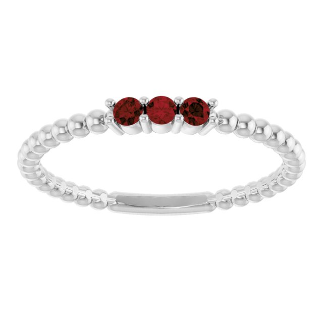 14k-white-natural-mozambique-garnet-beaded-ring