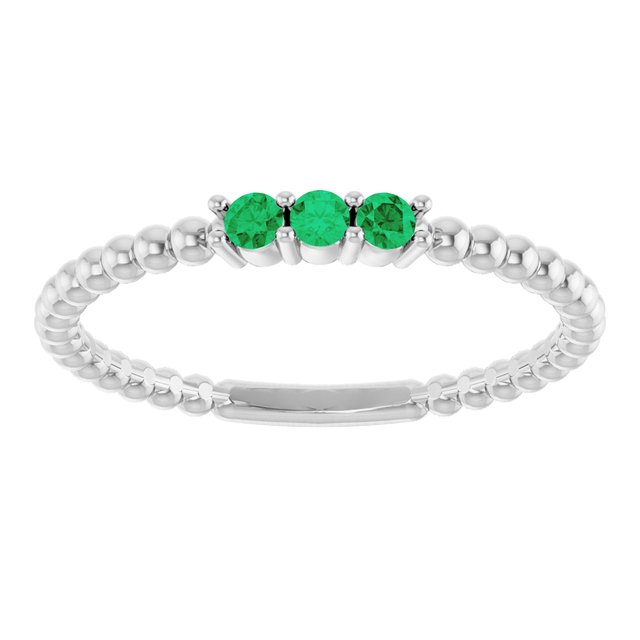 14k-white-natural-emerald-beaded-ring