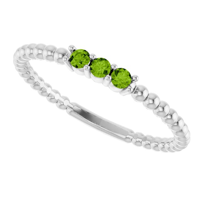 14k-white-natural-peridot-beaded-ring