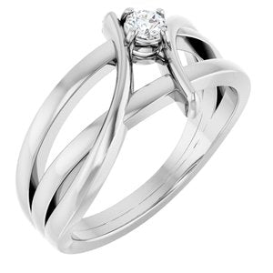 1/8 ct Diamond Bypass Ring
