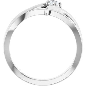 1/8 ct Diamond Bypass Ring