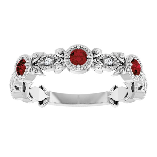 14k-white-natural-mozambique-garnet-&-.03-ctw-natural-diamond-leaf-ring