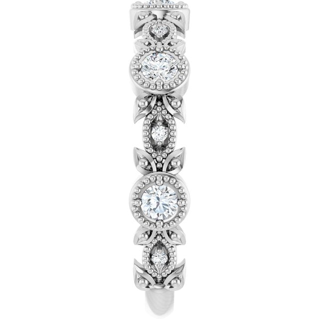 14k-white-1/3-ctw-natural-diamond-leaf-ring