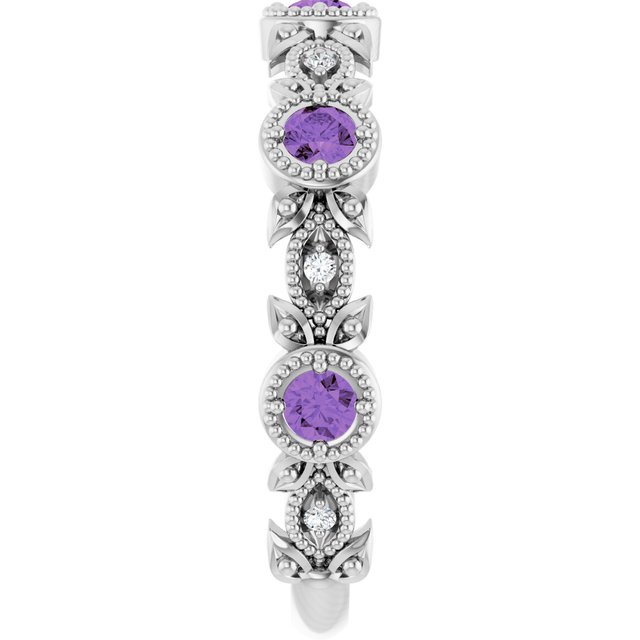 14k-white-natural-amethyst-&-.03-ctw-natural-diamond-leaf-ring