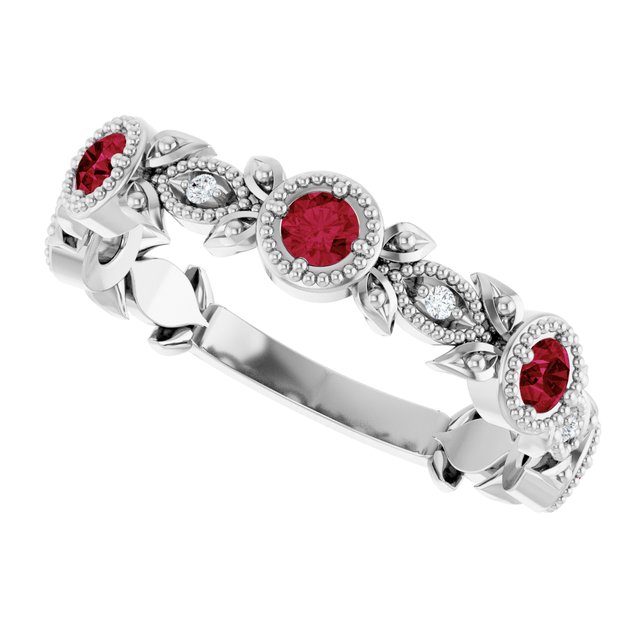 14k-white-natural-lab-grown-ruby-&-.03-ctw-natural-diamond-leaf-ring