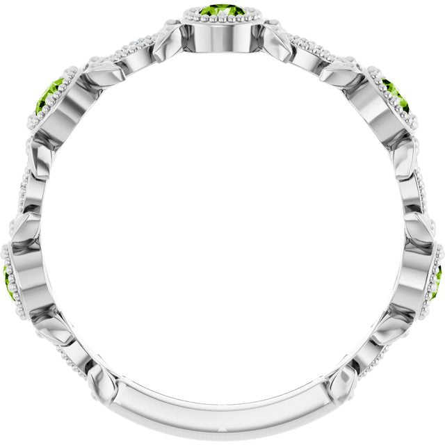 14k-white-natural-peridot-&-.03-ctw-natural-diamond-leaf-ring