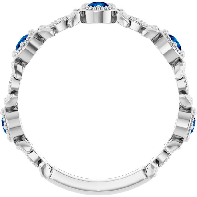 14k-white-natural-lab-grown-blue-sapphire-&-.03-ctw-natural-diamond-leaf-ring