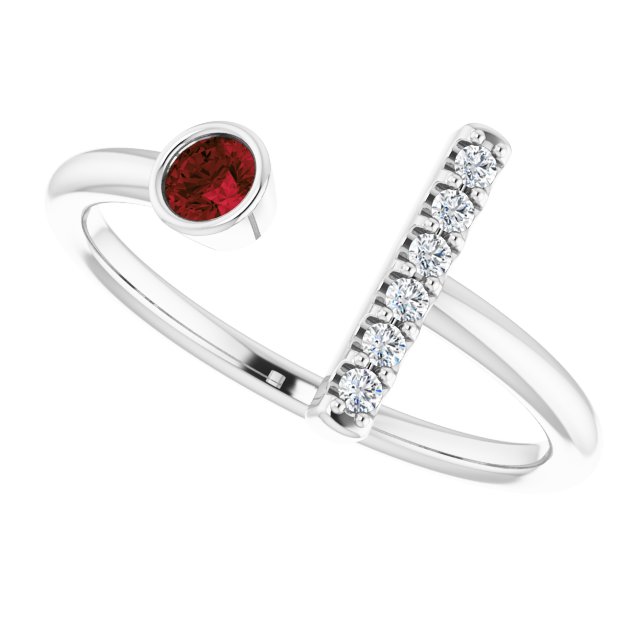 14k-white-natural-mozambique-garnet-&-.05-ctw-natural-diamond-bar-ring