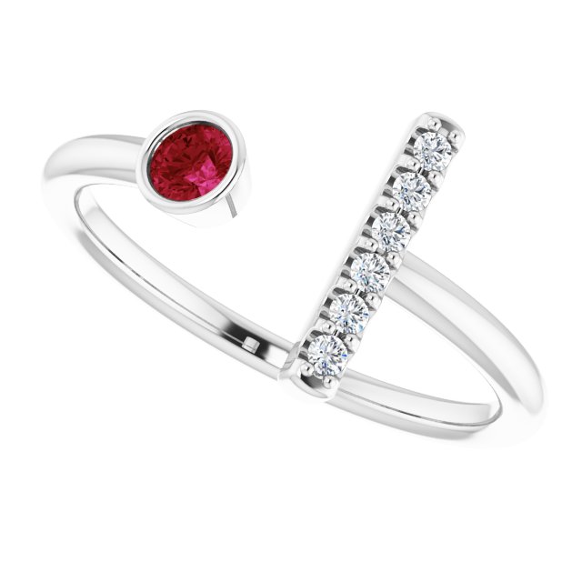 14k-white-natural-ruby-&-.05-ctw-natural-diamond-bar-ring