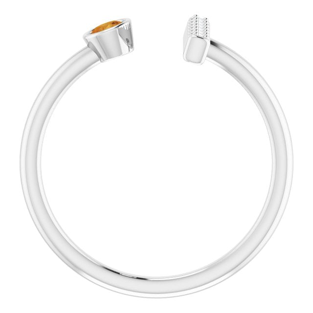 14k-white-natural-citrine-&-.05-ctw-natural-diamond-bar-ring