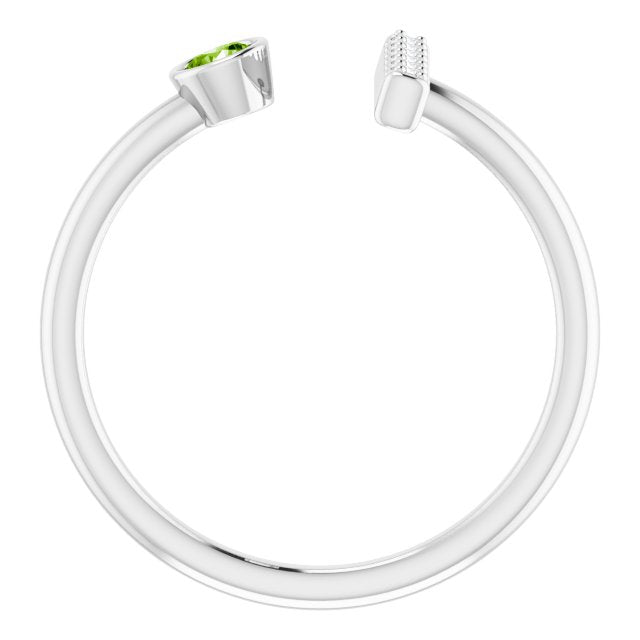 14k-white-natural-peridot-&-.05-ctw-natural-diamond-bar-ring