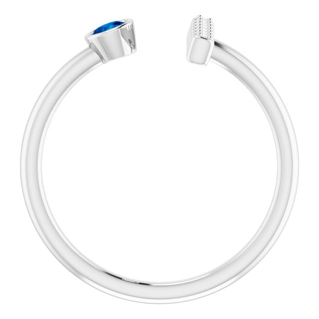 14k-white-lab-grown-blue-sapphire-&-.05-ctw-natural-diamond-bar-ring