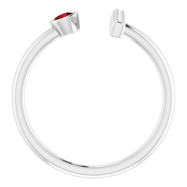 14k-white-natural-mozambique-garnet-&-.05-ctw-natural-diamond-bar-ring