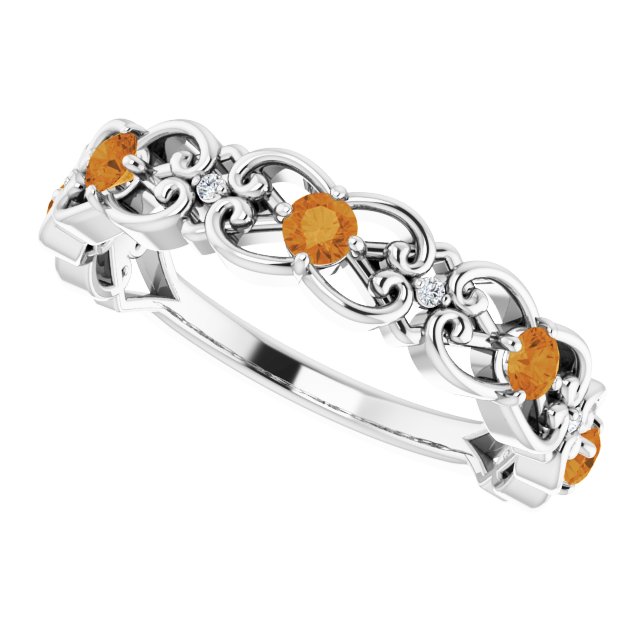 14k-white-natural-citrine-&-.02-ctw-natural-diamond-scroll-ring