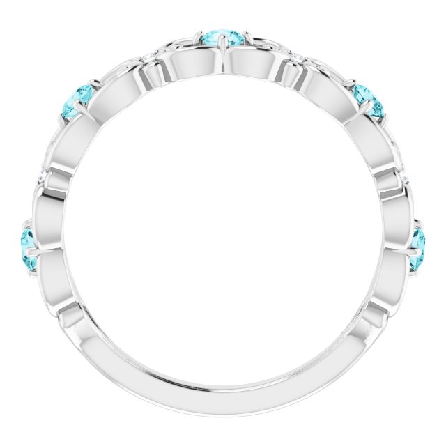 14k-white-natural-blue-zircon-&-.02-ctw-natural-diamond-scroll-ring