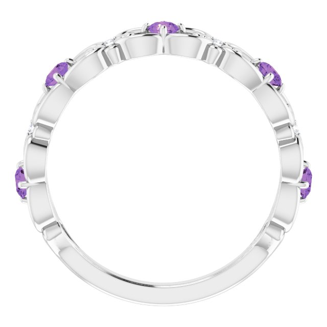 14k-white-natural-amethyst-&-.02-ctw-natural-diamond-scroll-rings