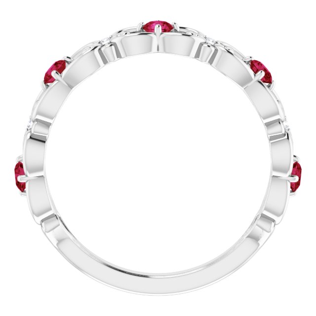 14k-white-lab-grown-ruby-&-.02-ctw-natural-diamond-scroll-ring