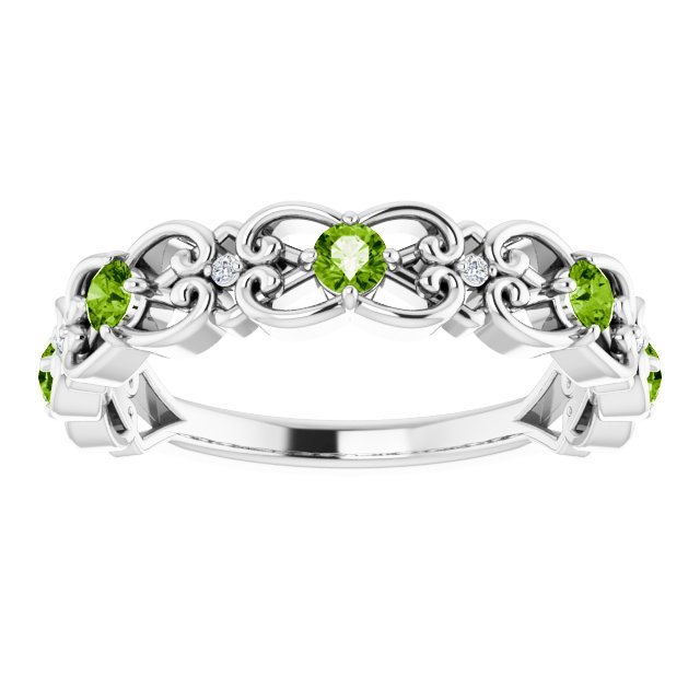 14k-white-natural-peridot-&-.02-ctw-natural-diamond-scroll-ring